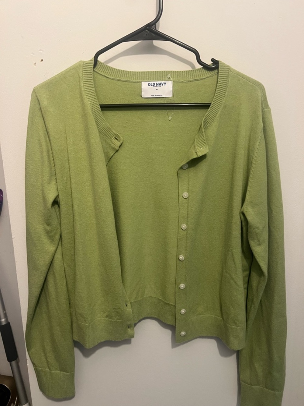 Old Navy Sage Green Crewneck Cardigan